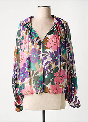 Blouse légère et transparente manches longues rose ATTIC AND BARN femme
