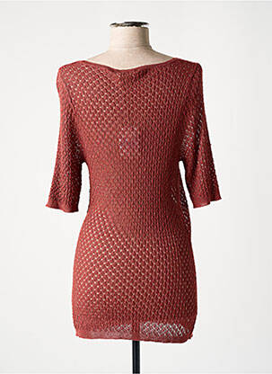 Pull col v manches 3/4 rose LOUIZON femme