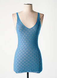 Pull stretch fines bretelles bleu LOUIZON femme