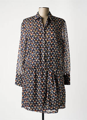 Robe courte manches longues manches longues bleu ATTIC AND BARN femme