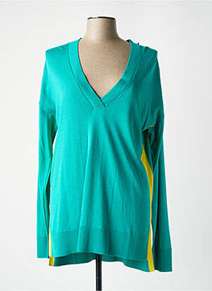 Pull coupe droite manches longues bleu MALIPARMI femme