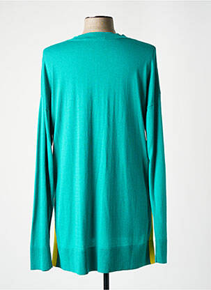 Pull col v manches longues bleu MALIPARMI femme