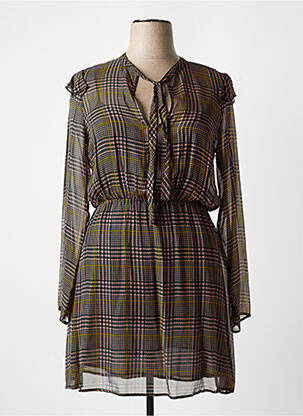 Robe mi-longue coupe fluide manches longues rose ATTIC AND BARN femme