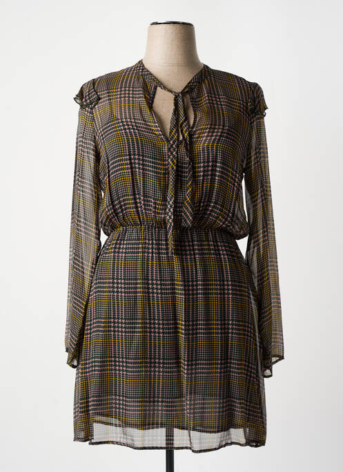 Robe mi-longue coupe fluide manches longues rose ATTIC AND BARN femme