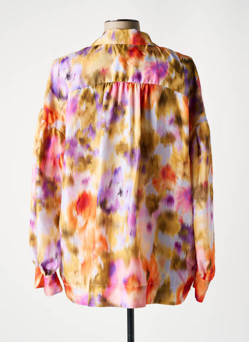 Chemisier imprimé fleurs manches longues jaune MOMONI femme