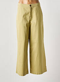 Pantalon flare taille à pinces taille haute vert ATTIC AND BARN femme