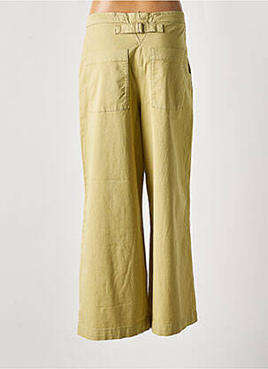 Pantalon flare taille à pinces taille haute vert ATTIC AND BARN femme