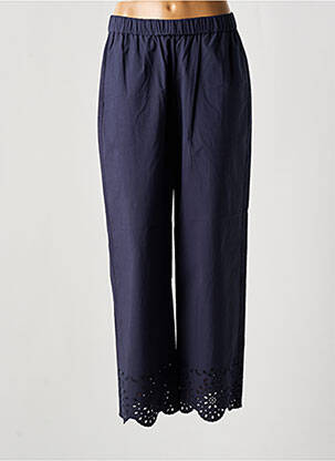Pantalon 7/8 taille haute taille haute bleu BELLEROSE femme