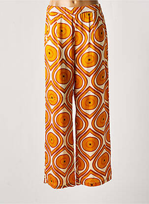 Pantalon large coupe fluide taille normale jaune BELLA JONES femme