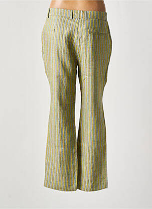 Pantalon droit tissage crêpe taille haute vert HOD femme