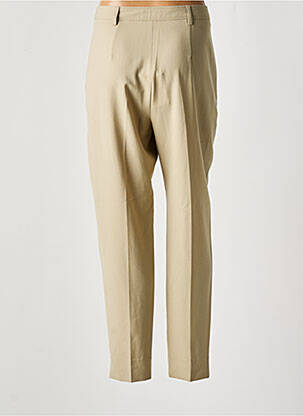 Pantalon droit tissage crêpe taille haute vert CLOSED femme
