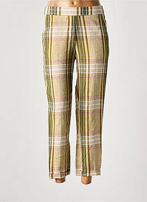 Pantalon 7/8 taille haute taille haute vert MOMONI femme