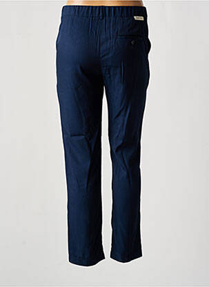 Pantalon chino tissage popeline taille haute bleu TRUE NYC femme