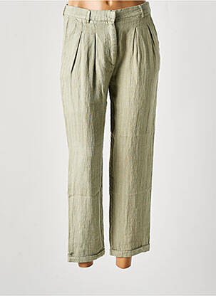Pantalon 7/8 taille haute taille haute vert MES DEMOISELLES...PARIS femme