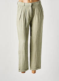 Pantalon 7/8 taille haute taille haute vert MES DEMOISELLES...PARIS femme
