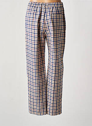 Pantalon droit tissage crêpe taille haute bleu FORTE-FORTE femme