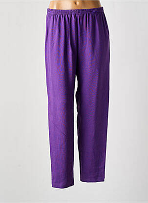 Pantalon droit taille haute taille haute violet FORTE-FORTE femme