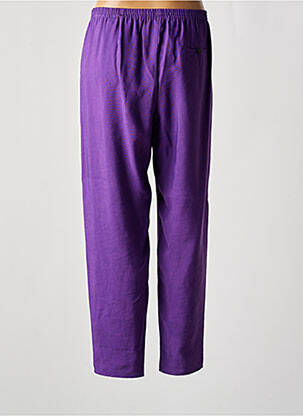 Pantalon droit taille haute taille haute violet FORTE-FORTE femme