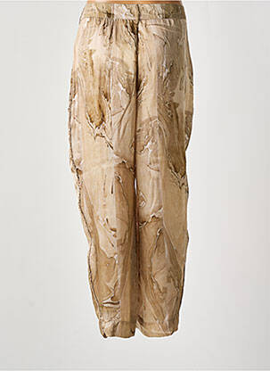 Pantalon droit coupe carotte taille haute beige MES DEMOISELLES...PARIS femme