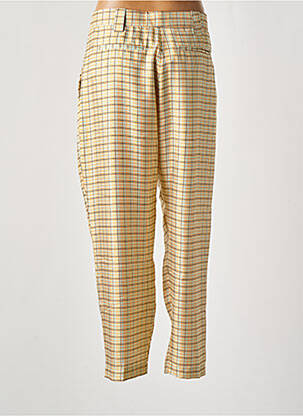 Pantalon droit taille à pinces taille haute beige MOMONI femme