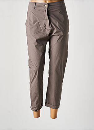 Pantalon 7/8 taille haute taille haute gris MOMONI femme