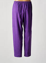 Pantalon droit violet FORTE-FORTE pour femme seconde vue