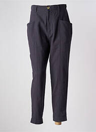 Pantalon 7/8 taille haute taille haute gris LEON & HARPER femme