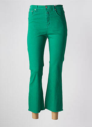 Jean coupe flare stretch taille haute vert CLOSED femme