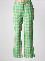 Pantalon droit taille à pinces taille normale vert HOD femme