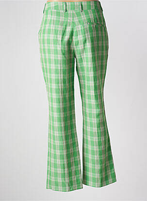 Pantalon droit taille à pinces taille normale vert HOD femme