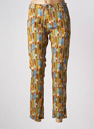 Pantalon 7/8 stretch taille normale marron HOD femme