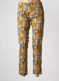 Pantalon 7/8 stretch taille normale marron HOD femme