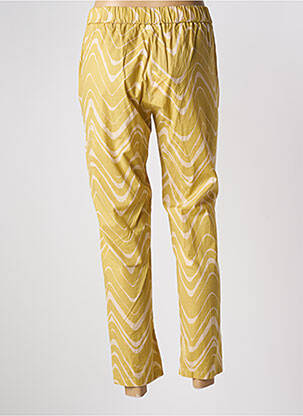 Pantalon 7/8 tissage popeline taille normale jaune DIEGA femme