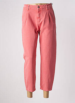 Jean coupe mom poches taille haute rose HOD femme