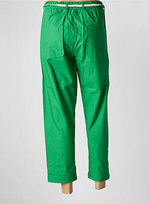 Pantalon 7/8 taille haute taille haute vert SWILDENS femme