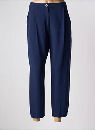 Pantalon 7/8 taille haute taille haute bleu MOMONI femme