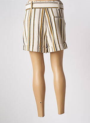 Short taille à pinces taille haute beige LOUIZON femme