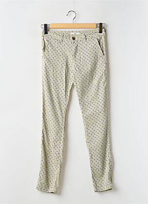 Pantalon chino tissage popeline taille normale vert HOD femme