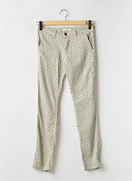 Pantalon chino tissage popeline taille normale vert HOD femme
