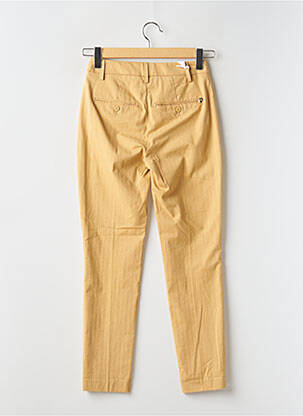 Pantalon chino tissage popeline taille haute beige DONDUP femme