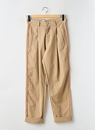Pantalon droit tissage popeline taille haute beige MES DEMOISELLES...PARIS femme