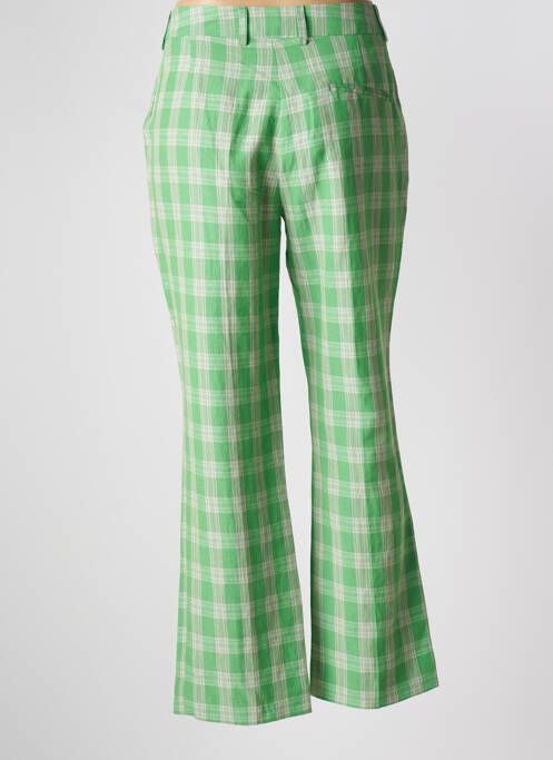 Pantalon droit taille à pinces taille normale vert HOD femme