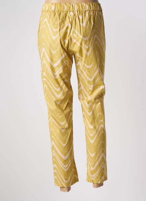 Pantalon 7/8 taille élastique taille normale jaune DIEGA femme