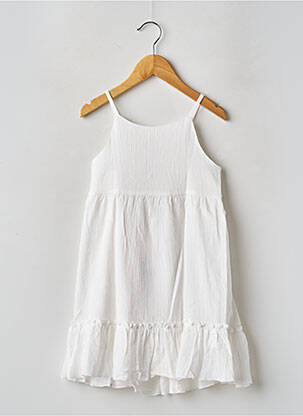 Robe mi-longue blanc NAME IT pour fille