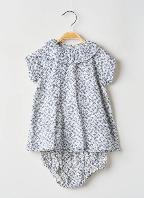 Ensemble robe bas robe bleu PETIT BATEAU fille