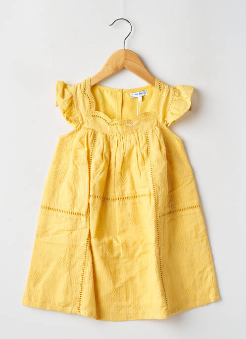 Robe mi-longue jaune MAYORAL pour fille