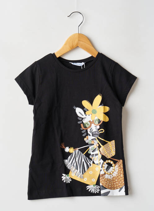 T-shirt noir MAYORAL pour fille