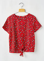 Blouse manches courtes manches courtes rouge ONLY fille