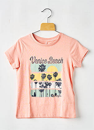T-shirt coupe cintrée manches courtes orange NAME IT fille