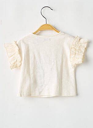 T-shirt stretch manches courtes beige IKKS fille